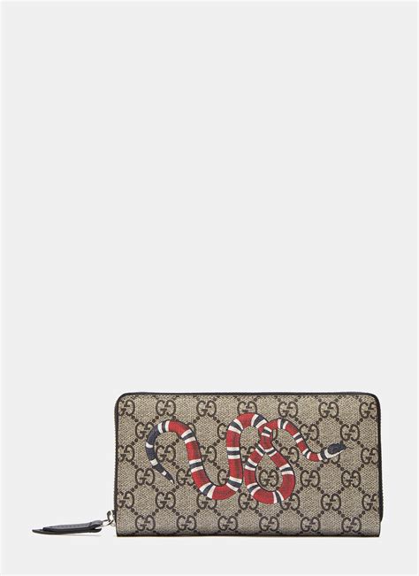 gucci zip around wallet replica|authentic gucci snake wallet.